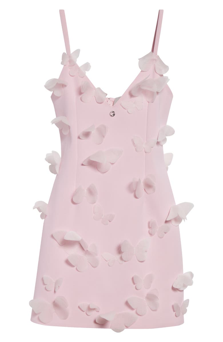 Coperni Organza Butterfly Appliqué Scuba Knit Minidress, Alternate, color,