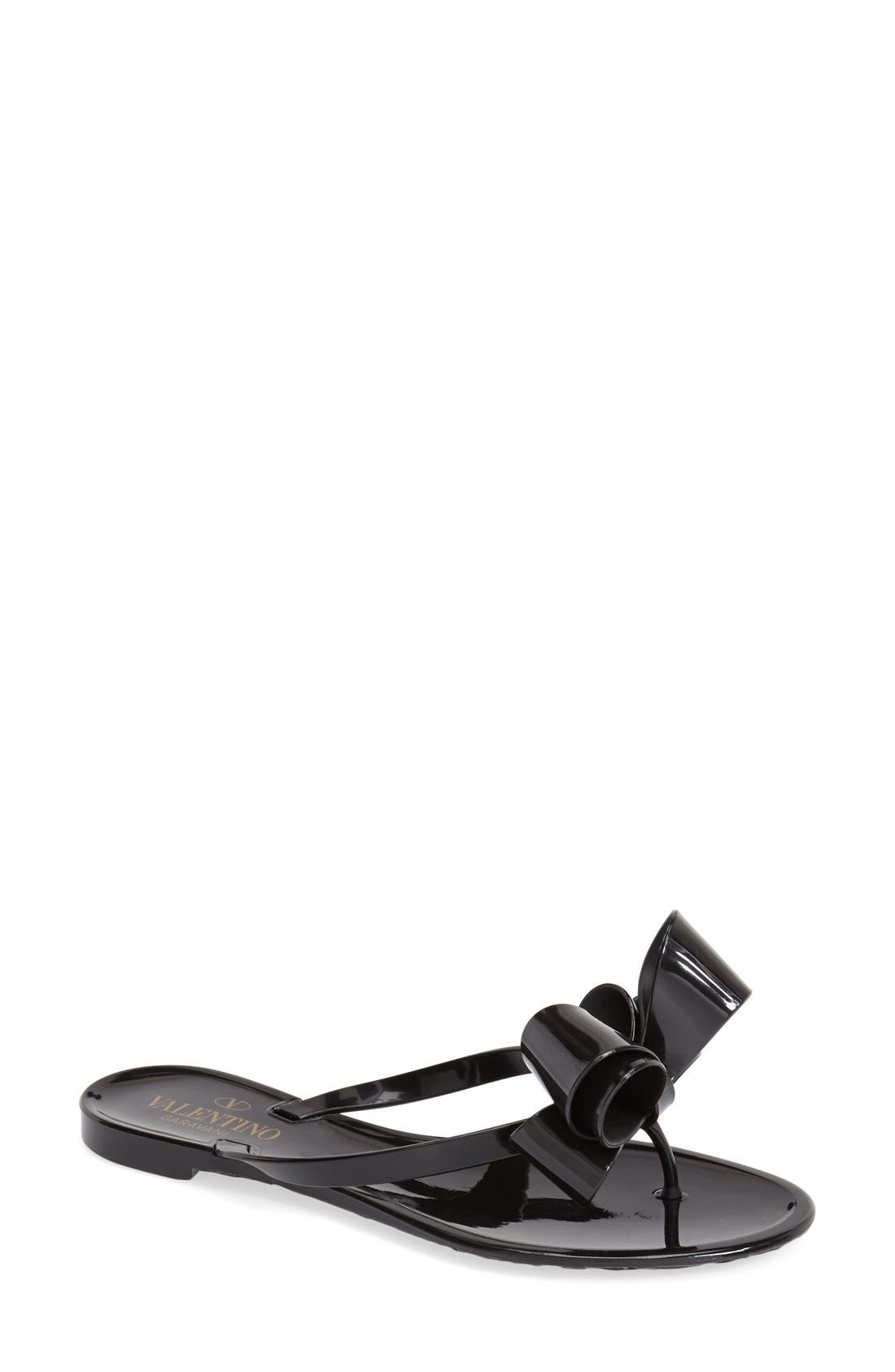 Valentino Garavani Couture Bow Thong Sandal, Main, color, 