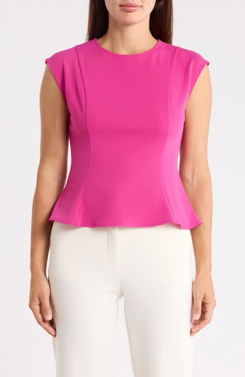 Seamed Peplum Top