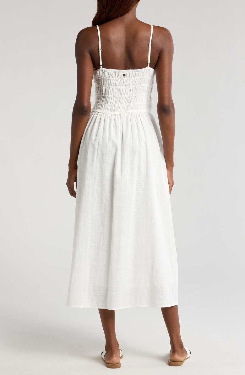 Billabong Cloud Cutout Detail Cotton Midi Sundress, Alternate, color, Salt Crystal