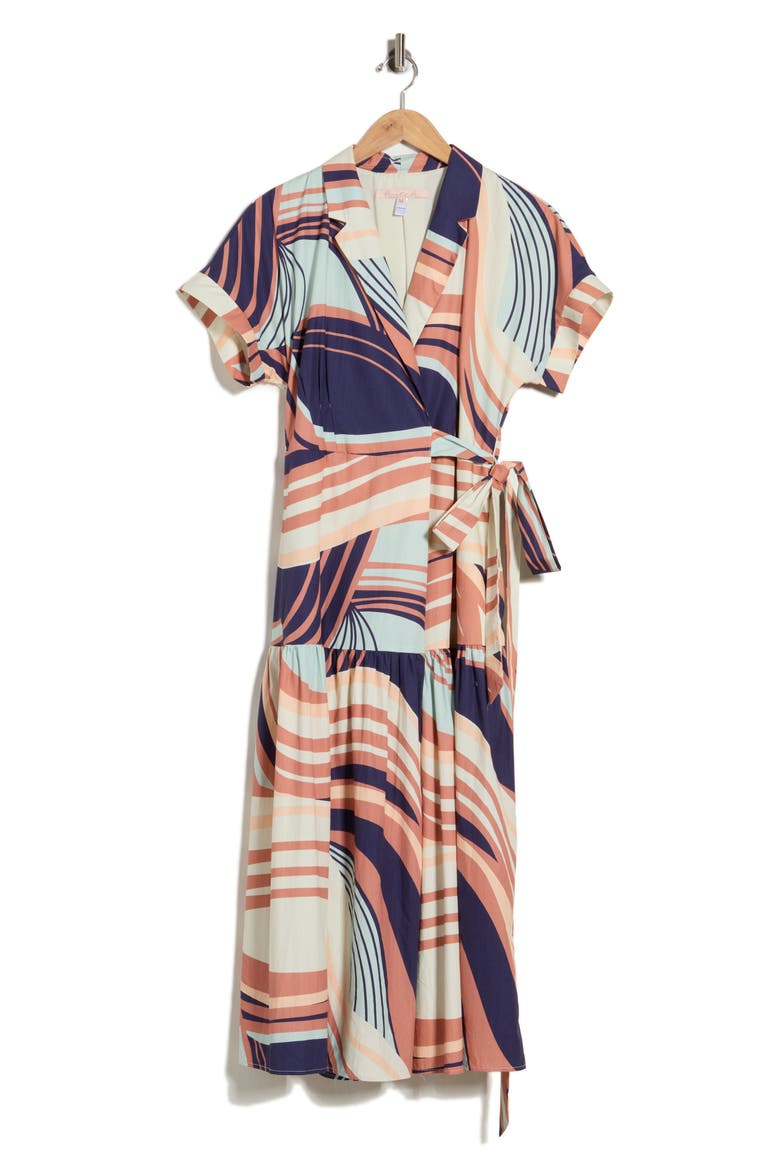 Rosen Wrap Maxi Dress, Main, color, MULTI ORGANIC WAVY GEO
