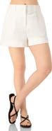 IVONNE Tailored Cotton Single-Button Shorts