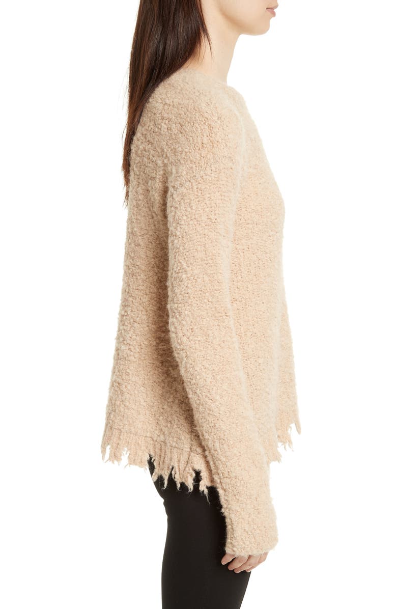 ATM Anthony Thomas Melillo Destroyed Hem Sweater, Alternate, color, Tan