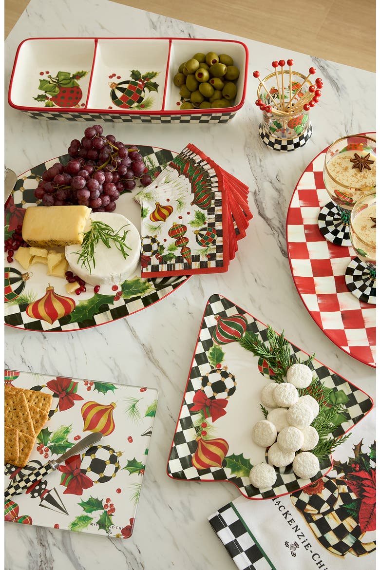 Deck the Halls Tree Serving Platter, Alternate, color, MULTI