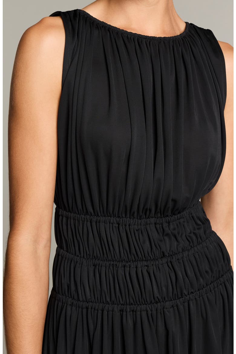 Smocked Waist Minidress, Alternate, color, BLACK