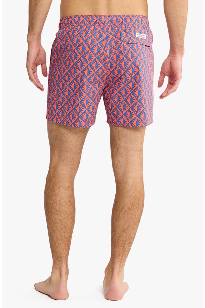 The Bungalow Water Repellent Swim Trunks, Alternate, color, COBALT SUNS