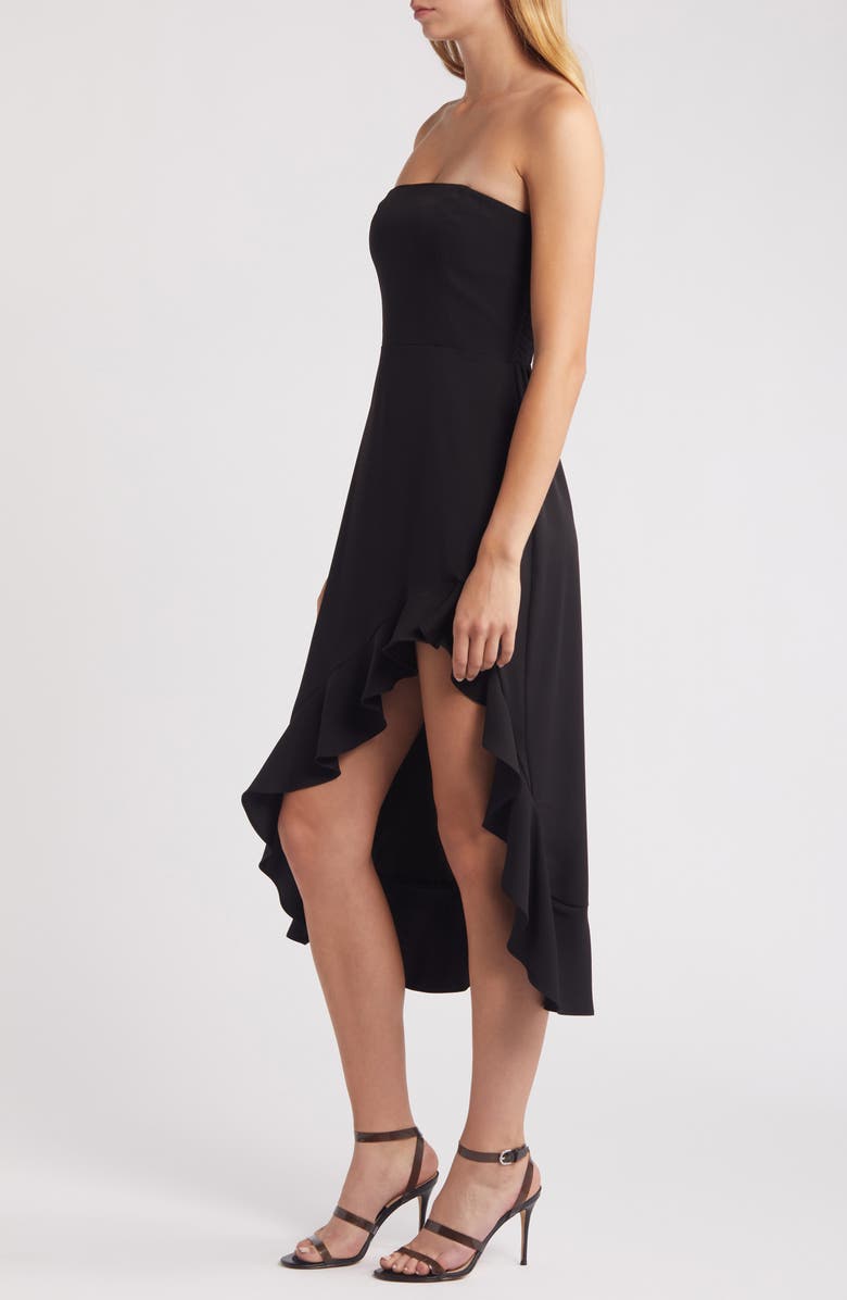 Amanda Uprichard Mally Strapless High-Low Dress, Alternate, color, 