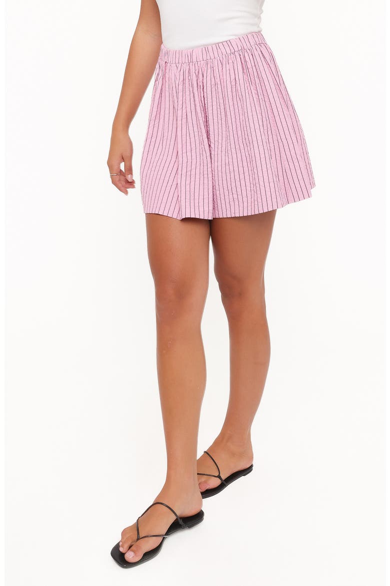 Domital Stripe Cotton A-Line Miniskirt, Alternate, color, PINK WHITE STRIPE
