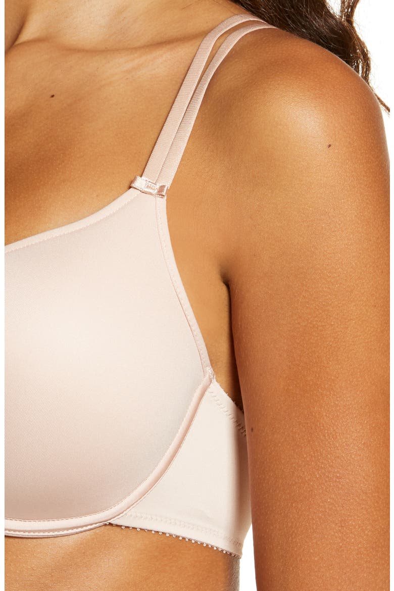 Basic Invisible Smooth Support T-Shirt Bra, Alternate, color, ROSE