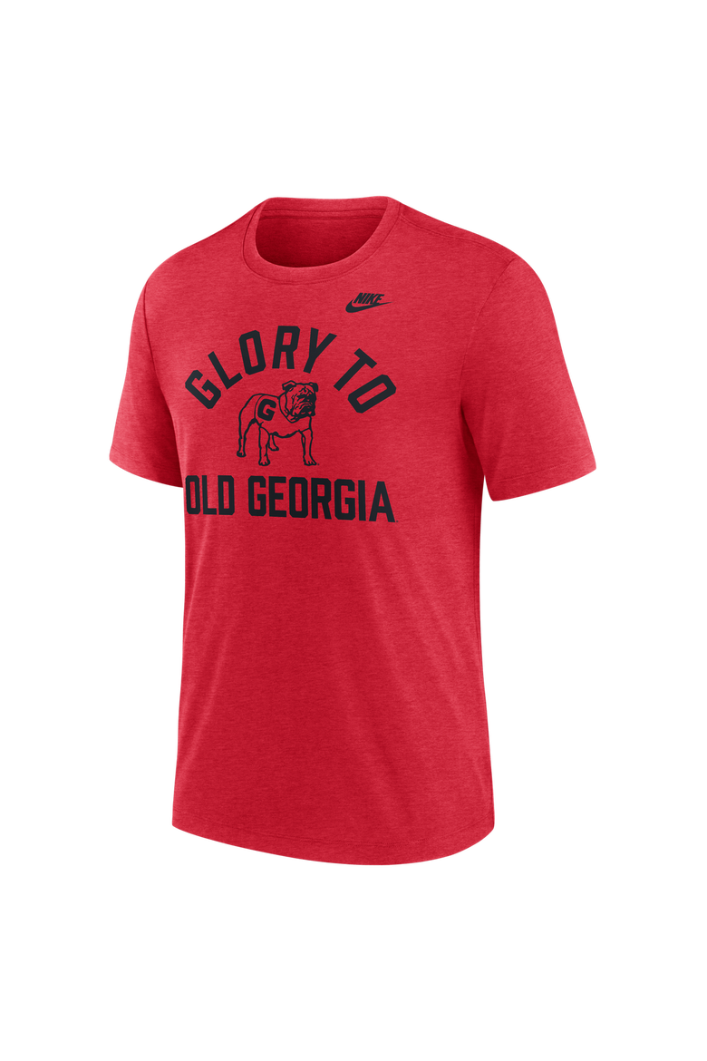 Men's Nike Heather Red Georgia Bulldogs Legacy Mantra Tri-Blend T-Shirt, Alternate, color, Heather Red