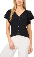 CeCe Flutter Sleeve Top