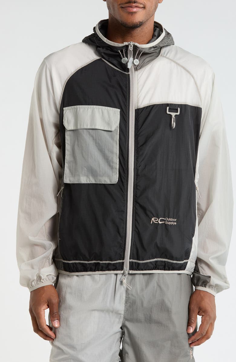 RC Outdoor Supply Griffith Colorblock Running Jacket, Alternate, color, Fog Gradient