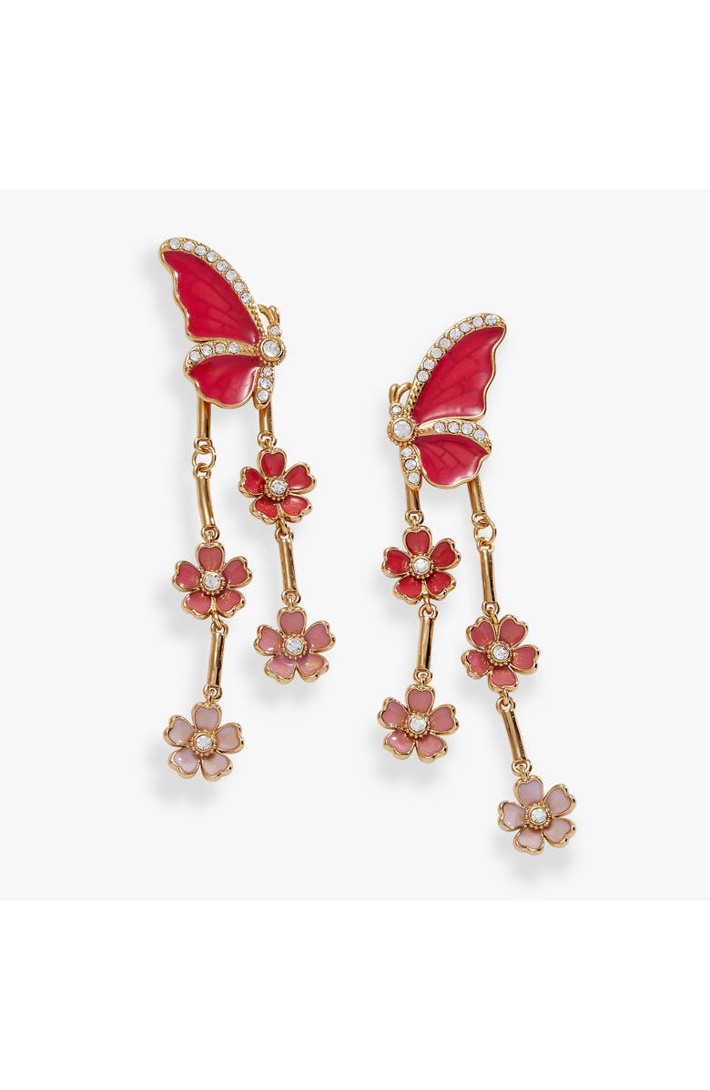 Alex and Ani New York Botanical Garden<sup>®</sup> 2-in-1 Butterfly Statement Earrings, Main, color, Pink