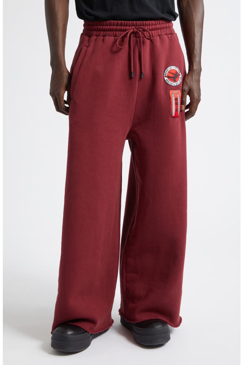 Bruce Lee Cotton Fleece Gym Sweatpants, Main, color, MERLOT