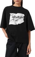 AllSaints Scrunch Amelie Oversize Cotton Graphic T-Shirt