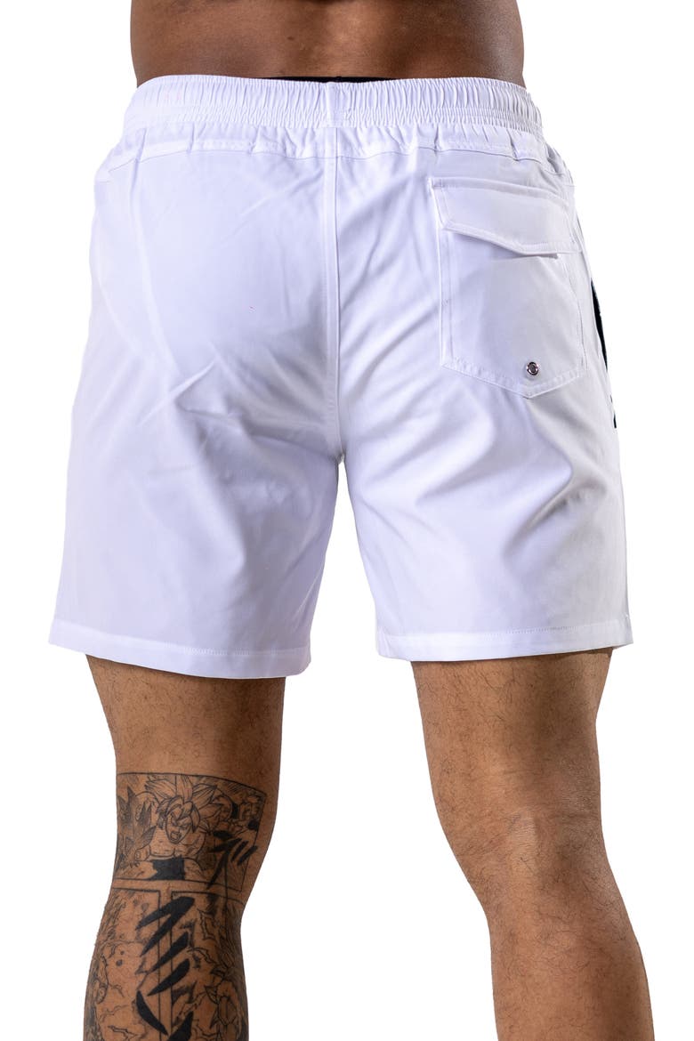 Swim Lion Brilliant White Swim Trunks, Alternate, color, WHITE