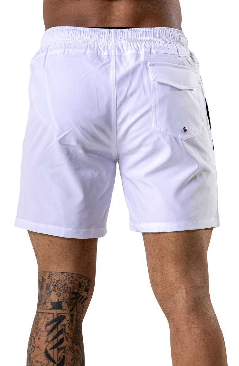 Maceoo Swim Lion Brilliant White Swim Trunks, Alternate, color, White