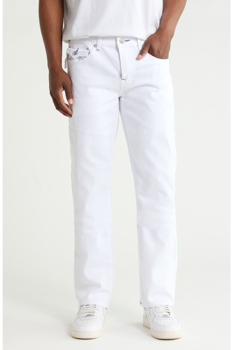 PT01 SHAKA スリムフィット ホワイト Ricky Snap Flap Straight Leg Jeans (Men) | Nordstromrack