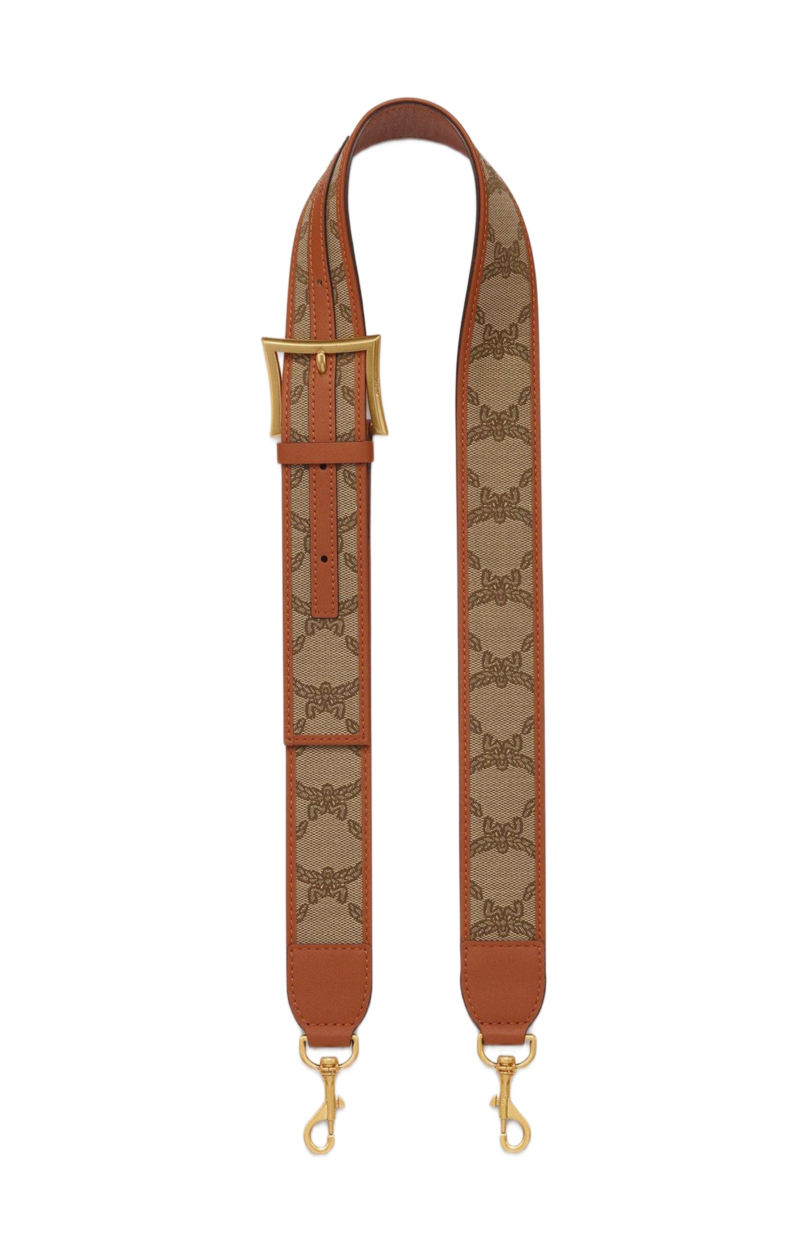 MCM Himmel Shoulder Strap in Lauretos Jacquard, Alternate, color, 