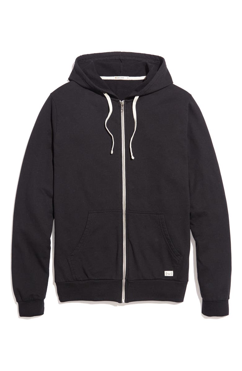 Marine Layer Afternoon Full Zip Hoodie, Main, color, Black