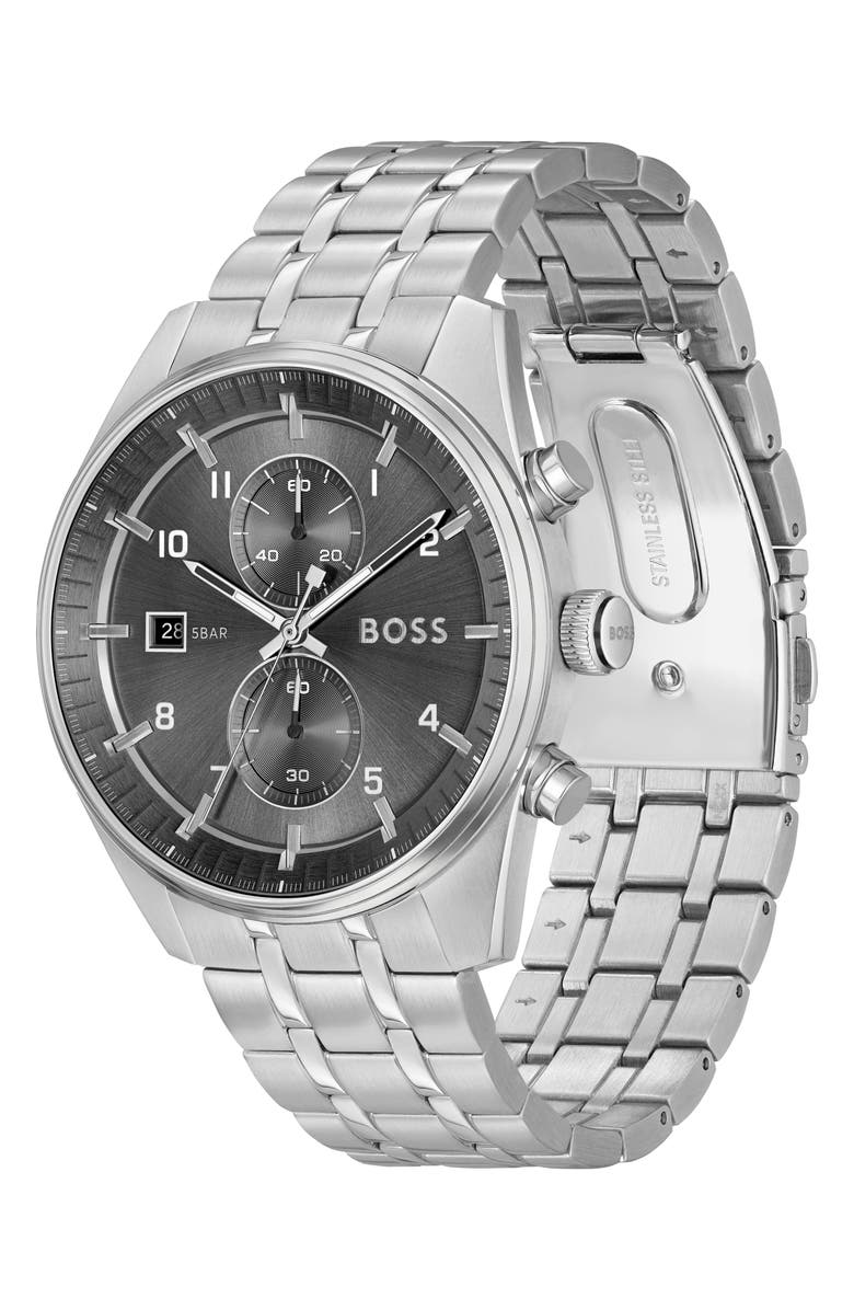 BOSS Skytraveller Chronograph Bracelet Watch, 44mm, Alternate, color, 