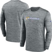 Nike Men's Nike Heather Gray Los Angeles Rams Sideline Team Velocity Performance Long Sleeve T-Shirt