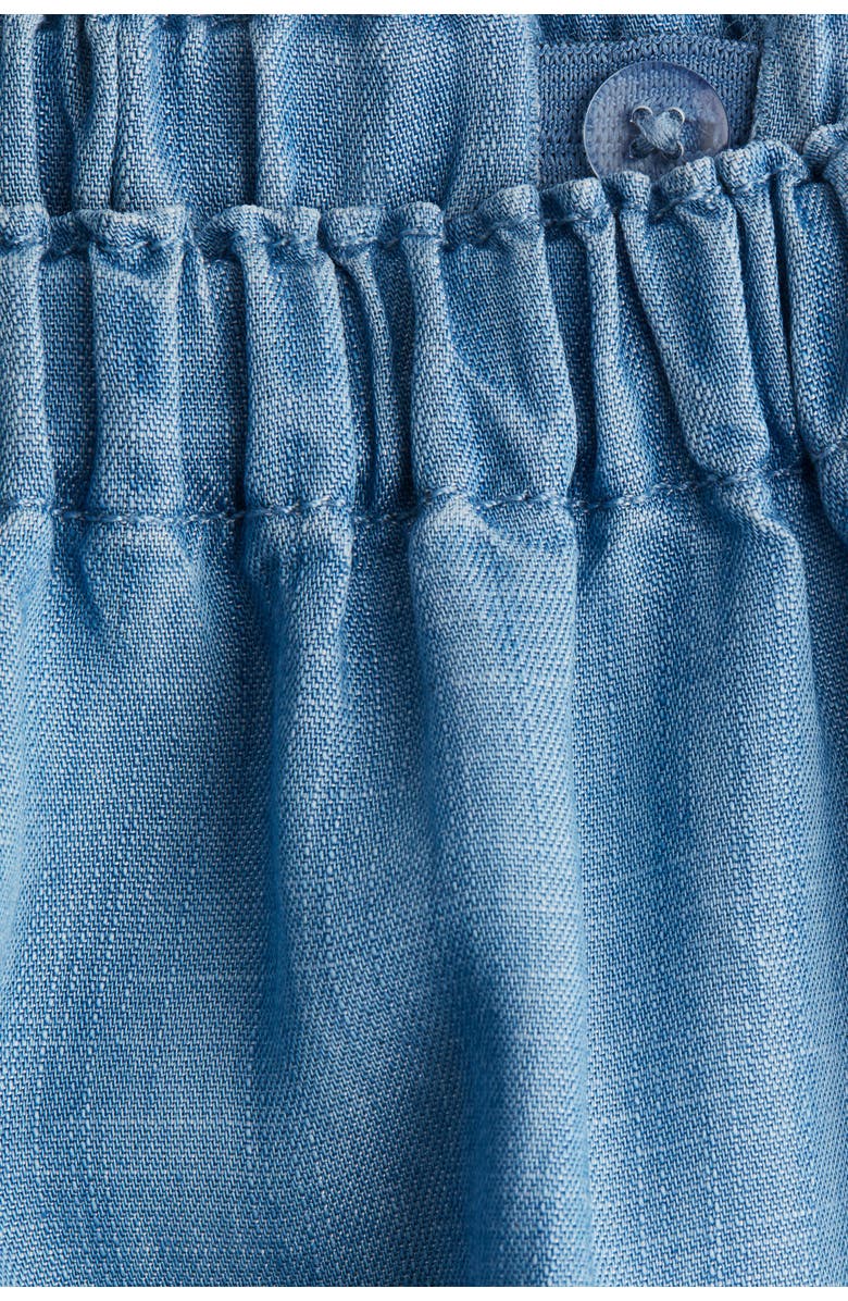 H&M Embroidery-detail Denim Skirt, Alternate, color, Blue/White Flowers