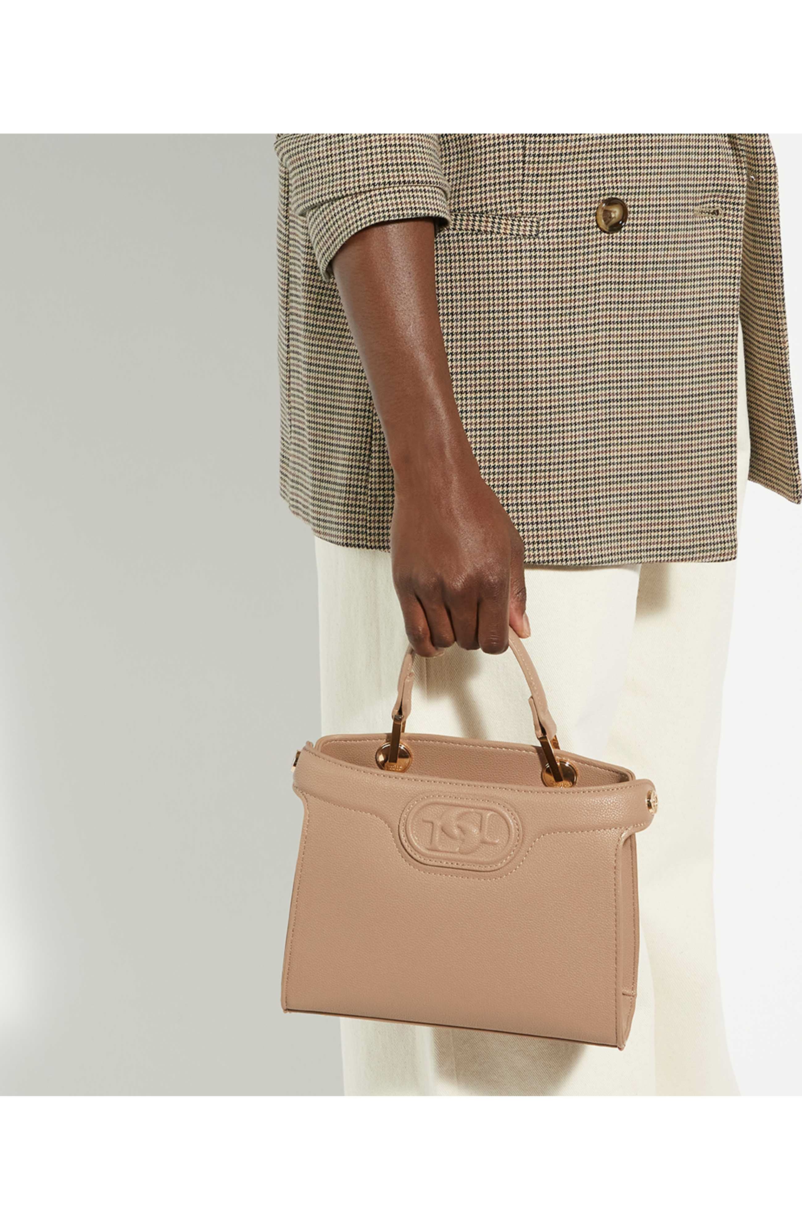 Dune London Daily Faux Leather Top Handle Bag, Alternate, color, Taupe