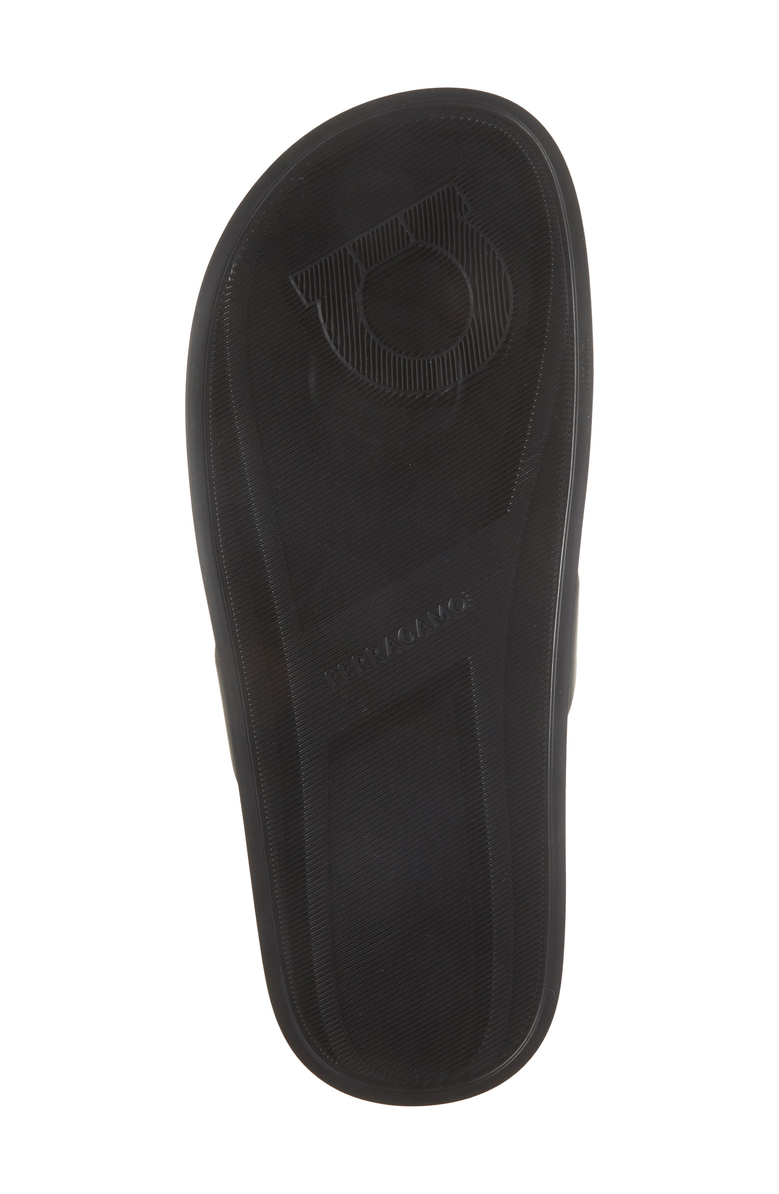 FERRAGAMO Saint Barth Gancini Slide Sandal, Alternate, color, Nero/ Morsetto Nero