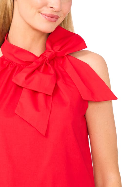 Cece Bow Halter Top In Red