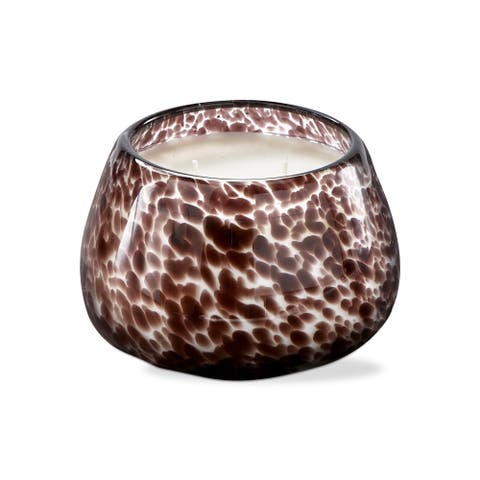 Confetti Brown Glass Bergamot Amber Citronella Candle