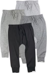 BUTTERBLU Kids' Jordan Assorted 4-Pack Organic Cotton Joggers
