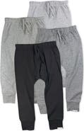BUTTERBLU Kids' Jordan Assorted 4-Pack Organic Cotton Joggers