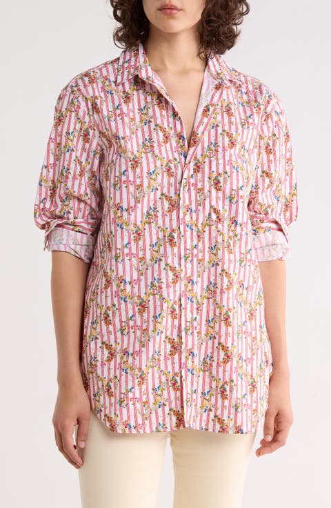 Relaxed Fit Cotton Button-Up Shirt