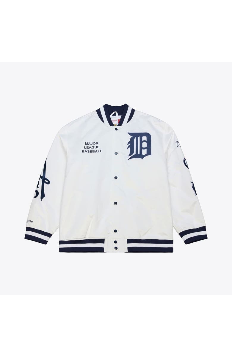 Mitchell & Ness Men's Mitchell & Ness White Detroit Tigers Cooperstown Collection Arctic Lightweight Satin Full-Snap Jacket, Main, color, White