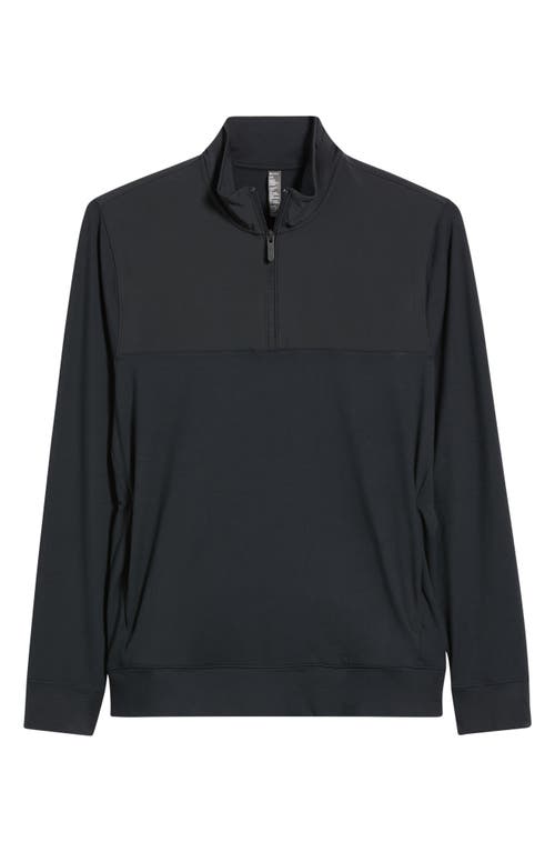Zella Live In Hybrid Quarter Zip Pullover In Black