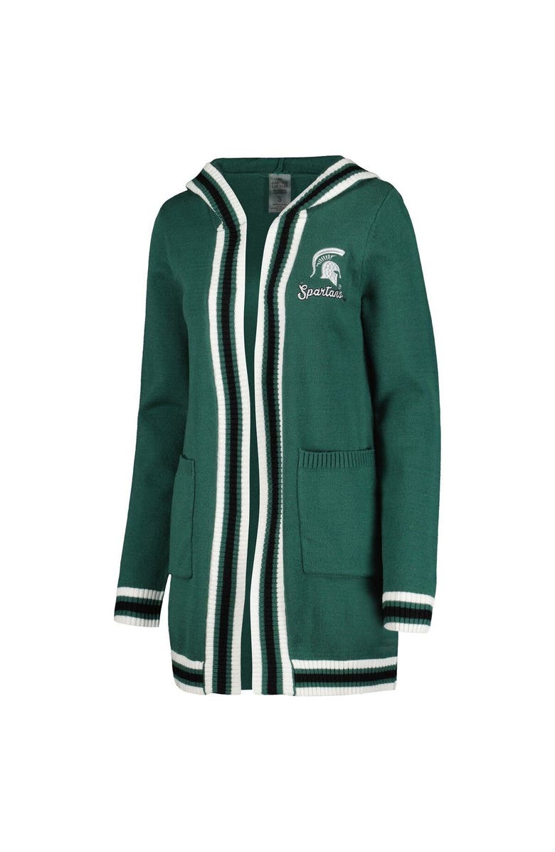 GAMEDAY COUTURE Women's Gameday Couture Green Michigan State Spartans One More Round Tri-Blend Striped Cardigan Sweater, Alternate, color, Green