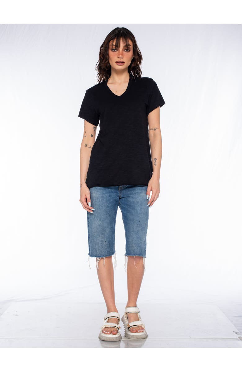 WILT Clothing Shrunken Scoopy Neck Ruffled Slits, Alternate, color,