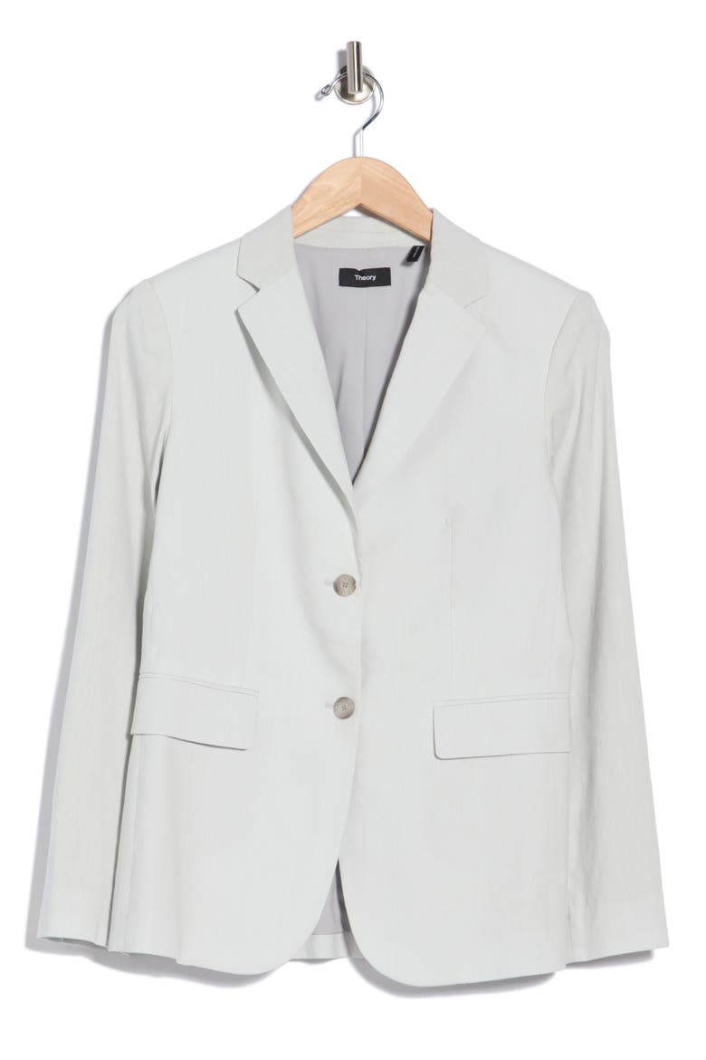 Classic Linen Blend Blazer, Alternate, color, LUNAR ROCK