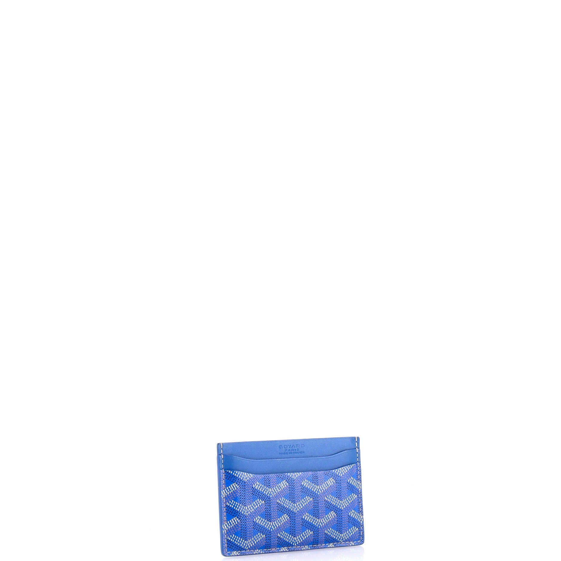 Pre-Owned Goyard Saint Sulpice Card Holder Coated Canvas, Alternate, color, Blue