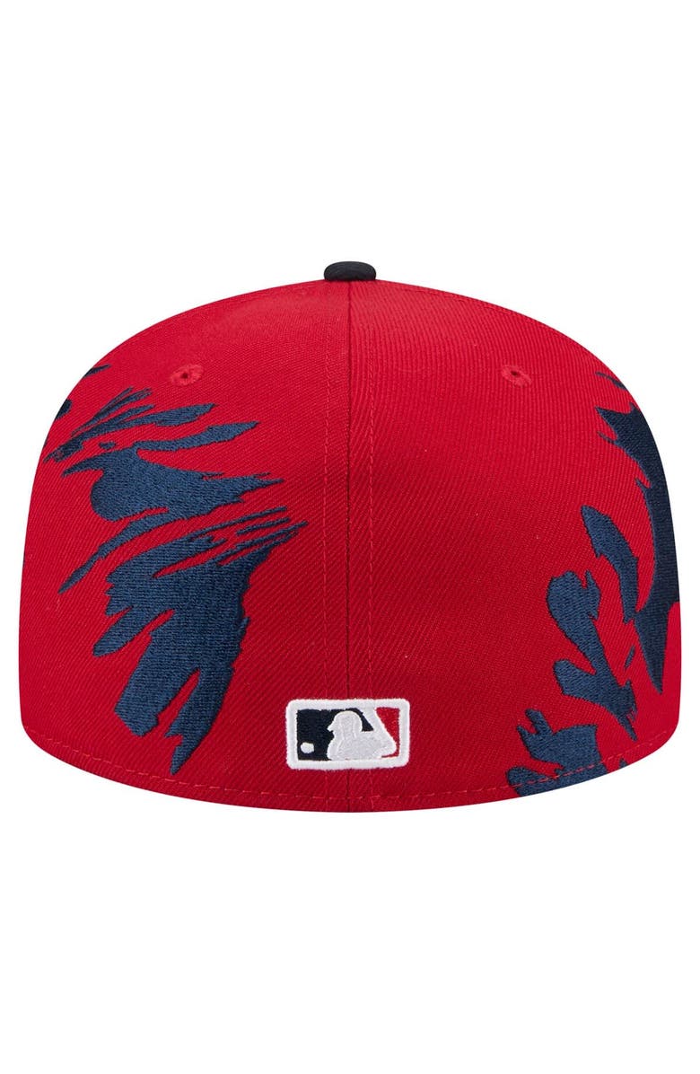 New Era Men's New Era Red/Navy St. Louis Cardinals Retro Pattern 59FIFTY Fitted Hat, Alternate, color, Red