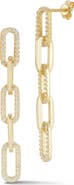 CHLOE AND MADISON 5-Link Cubic Zirconia Linear Drop Earrings