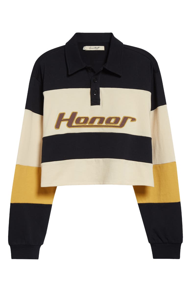 HONOR THE GIFT Stripe Crop Rugby Shirt, Alternate, color, 