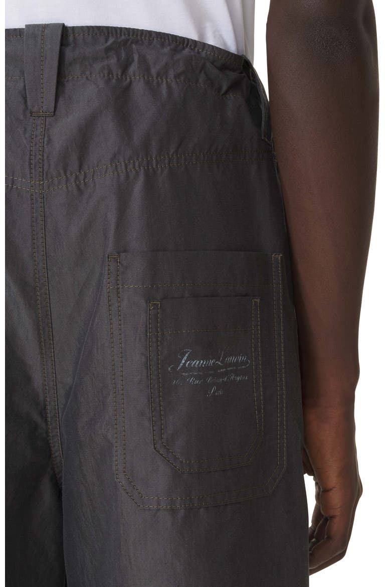 Wide-Leg Chambray Pants, Alternate, color, Black