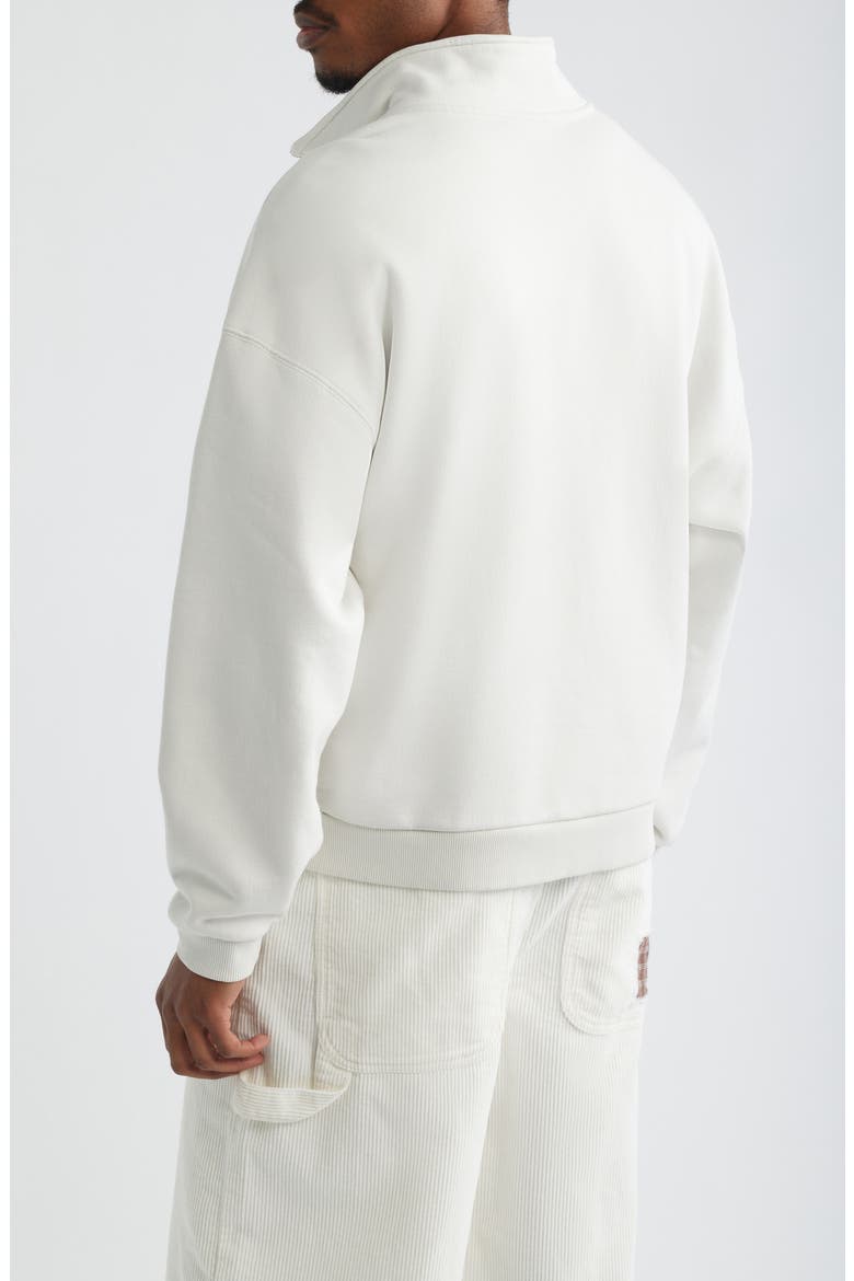 Oversize Core Quarter Zip Sweatshirt, Alternate, color, VINTAGE WHITE