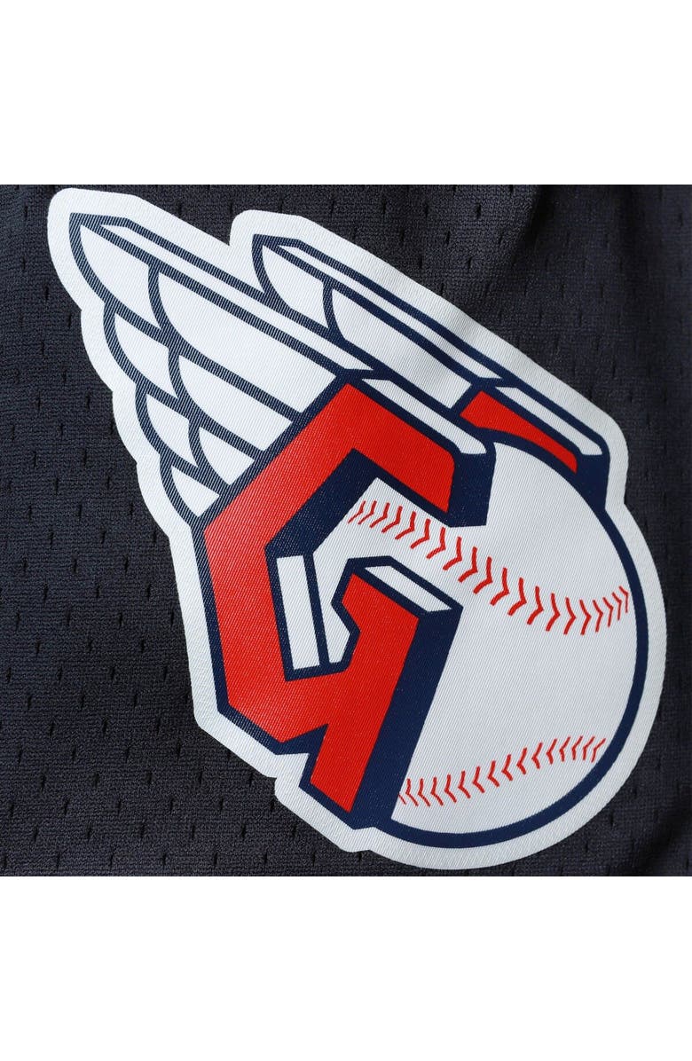 PRO STANDARD Men's Pro Standard Navy Cleveland Guardians Logo Mesh Shorts, Alternate, color, Navy