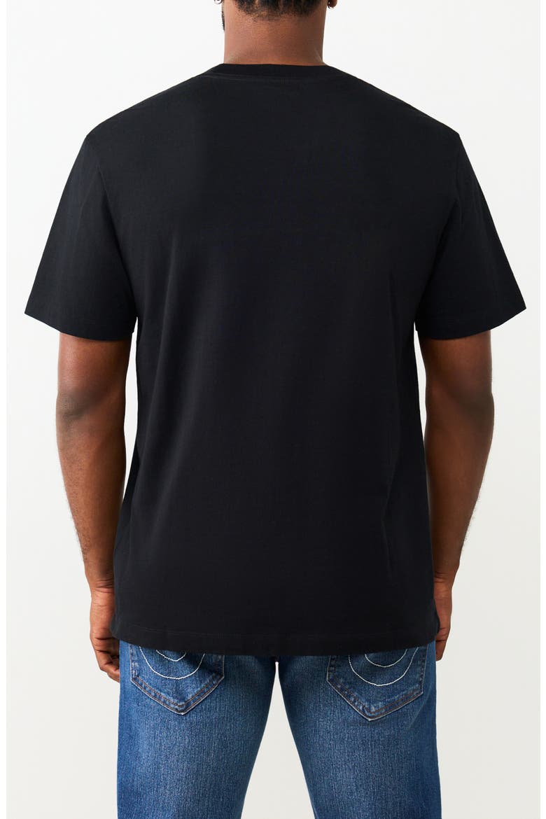 Denim Appliqué Graphic T-Shirt, Alternate, color, JET BLACK