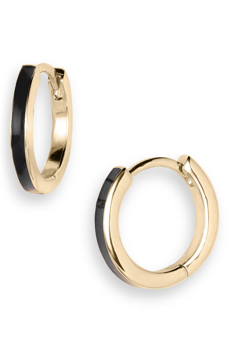 Jennifer Zeuner Victoria Enamel Huggie Hoop Earrings, Main, color, 