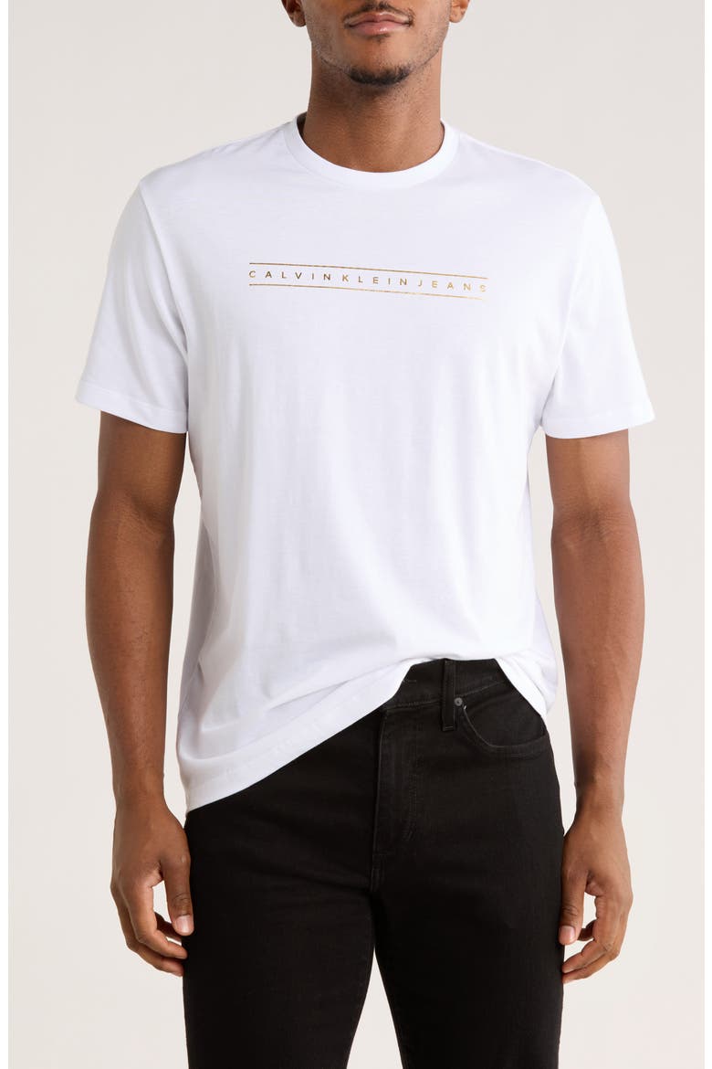 CKJ Logo Graphic T-Shirt, Main, color, WHITE