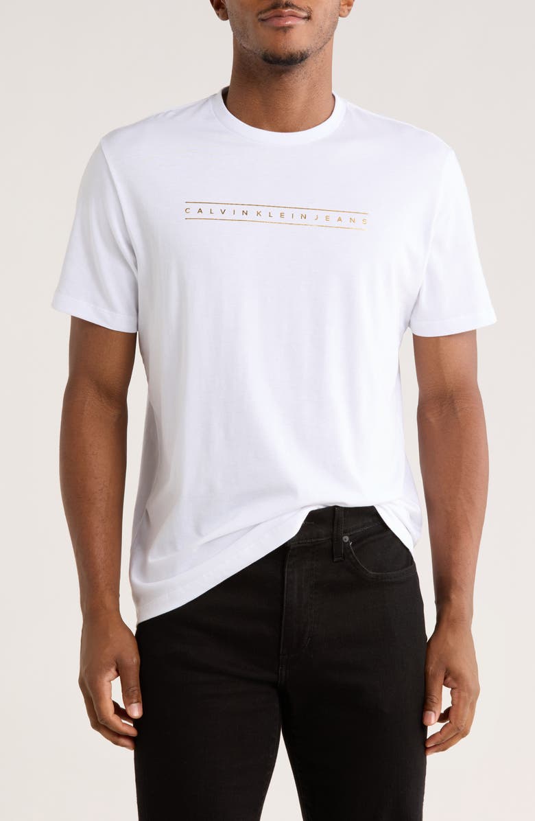 Calvin Klein CKJ Logo Graphic T-Shirt, Main, color, White